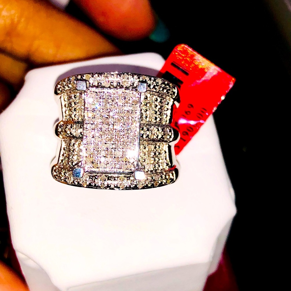 Mesmerizing real diamond Turkish designer ring only 1 ever made like it NOT CZ - Picture 1 of 8